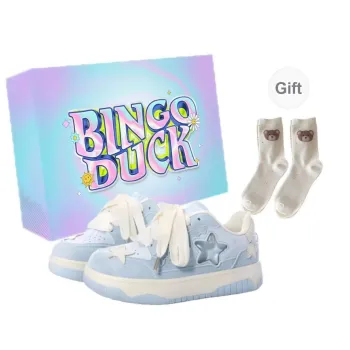 BINGO DUCK Slip Resistant Low Top Skateboard Shoes Women's