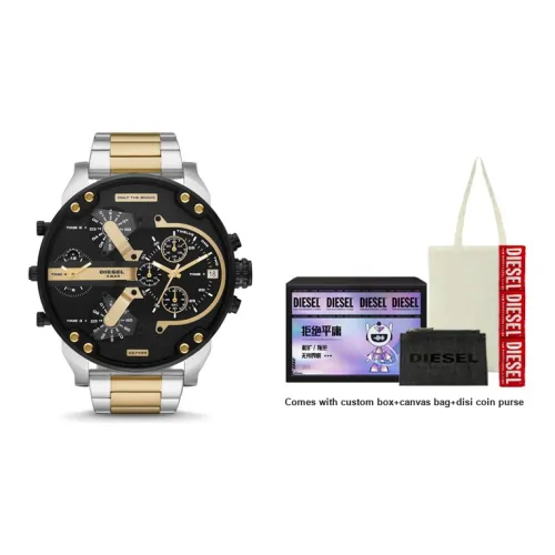 DIESEL Armor Series Мужские часы Кварцевый механизм Стальной ремешок 44 мм Черный циферблат