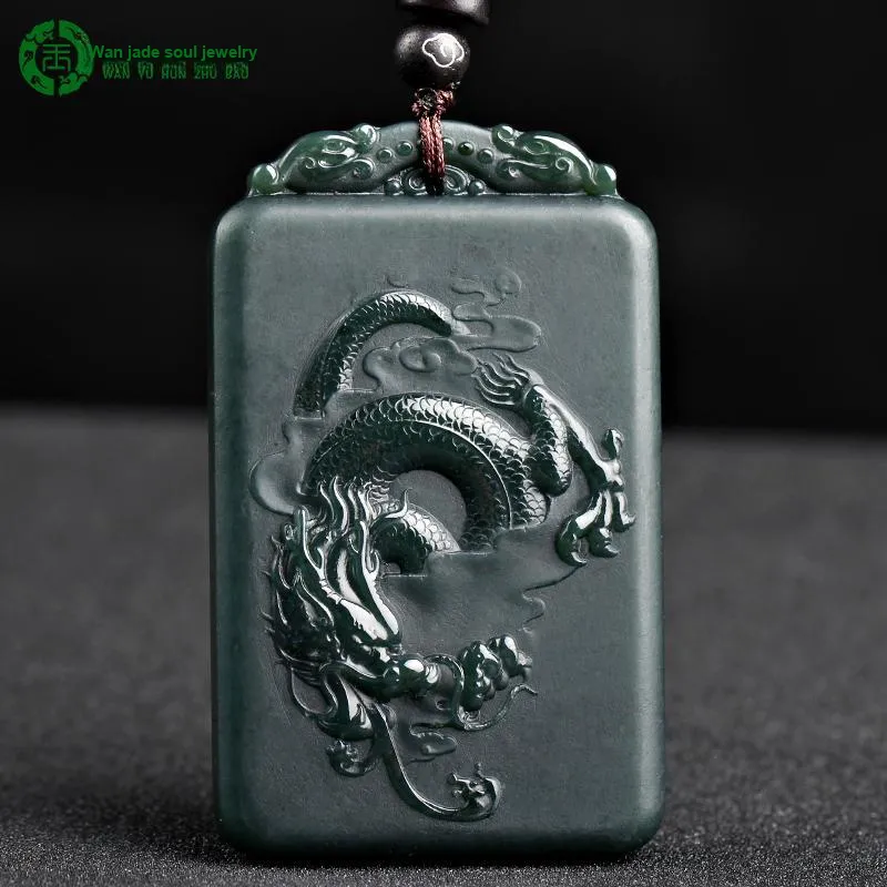 WANYUHUN Hetian Jade Pendants Green Jade Unisex-26