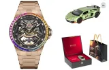 [Supercar Box]Rose Gold-Rainbow Rhinestone[Steel Band]