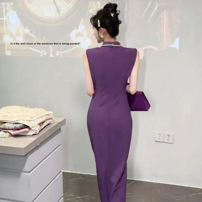 Mu Xiao Xin Cheongsams Women's Purple-1