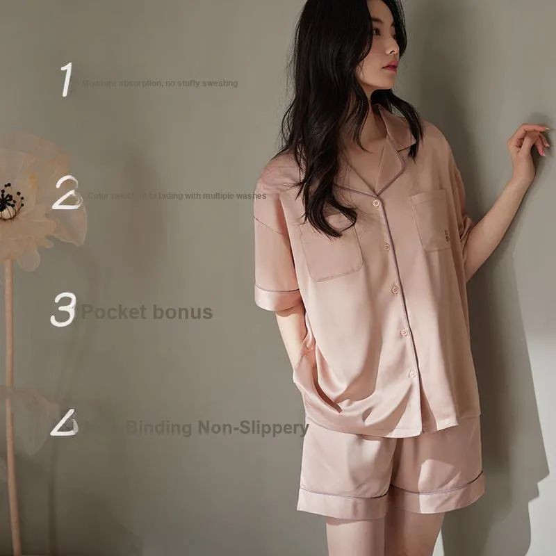 Xuan Liang Pajama Set Women's Gift Box Set Champagne Pink-2