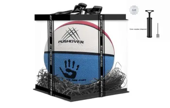 PUSHOVER Size 7 Indoor, Outdoor, All Basketball PU Classic Red White Blue