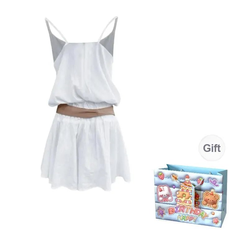 QUIET ANGEL Slip Dress Women's White-1