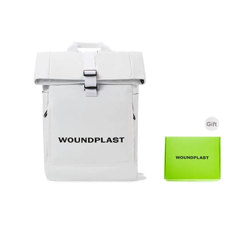 WPT PU Nylon Fabric Backpacks Large Size Unisex Black/White/Khaki-5