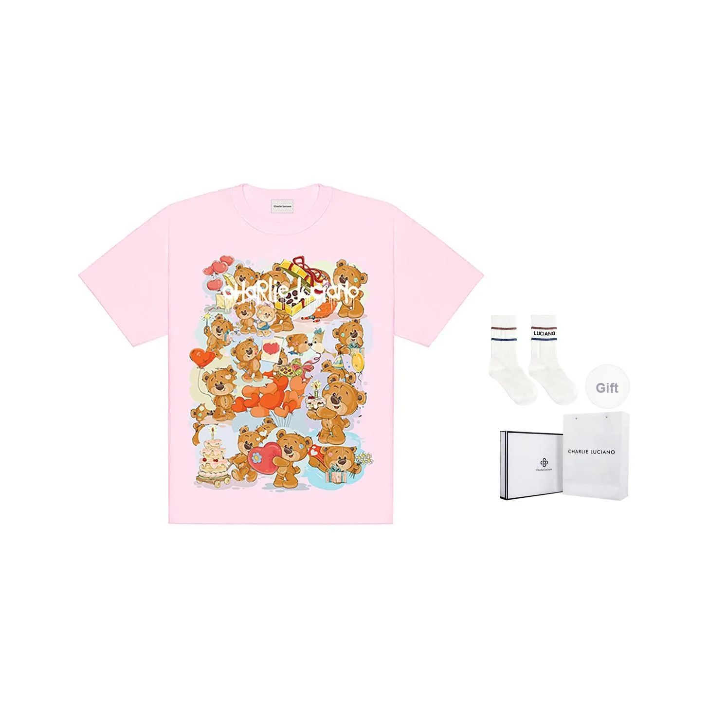 Charlie Luciano T-Shirt Унисекс Розовый