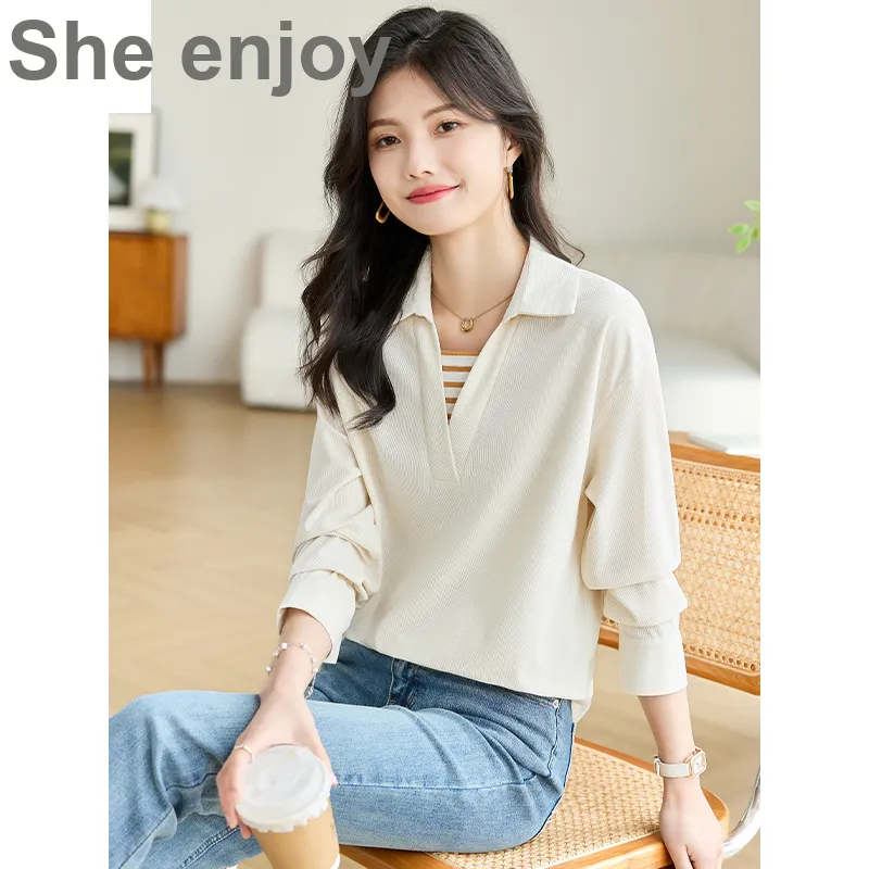 She Enjoys Shirt Women's Green/Beige-4