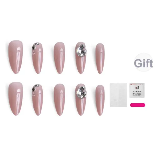 JIABITU Nail Art Искусственные ногти Точка Тип Однотонный Градиент Укороченный Средний 17мм