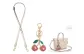 [Crossbody]Chalk White+Pink Crystal Cherry Pendant