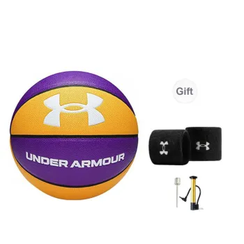 Under Armour PU Basketball Yellow Purple Size 7 Training Unisex