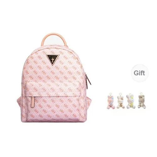 GUESS Microfiber Synthetic Leather Backpack Regular Women's Cherry Blossom Pink