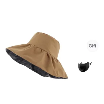 Yi Bu Kang UV Vinyl UV Protection Face Sized Bucket Hat Women's