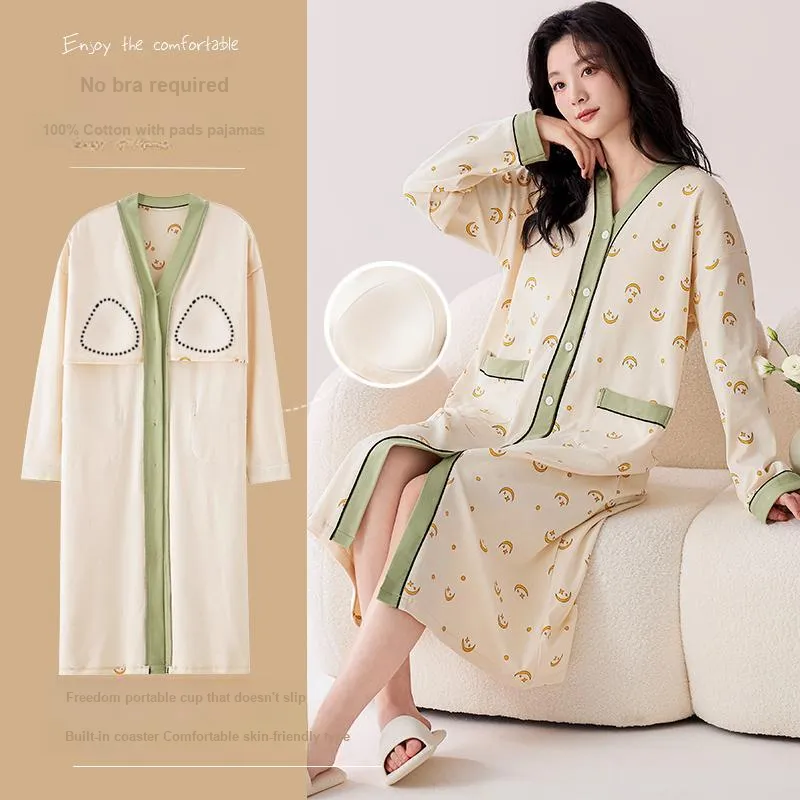 Pretty Lady Nightgown Women's Apricot Green-5