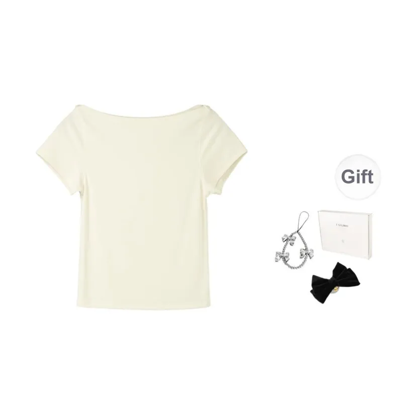Fstudio Summer High Rise Petite Boat Neck Short Sleeved T Shirts Women's-0