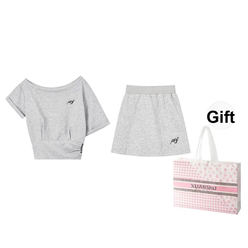 XUANSHU Two Piece Skirt Sets Women's-6