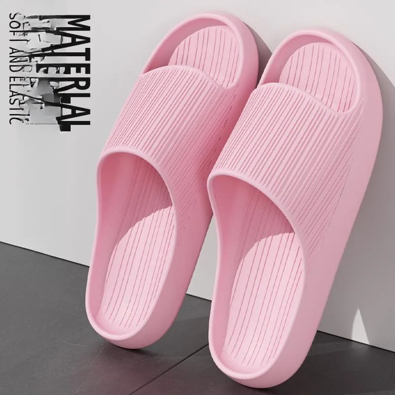 Foot Recreation Summer Minimalist Style Vertical Stripes Eva Anti Slip And Wear Resistant Slippers Home Slippers Unisex-7
