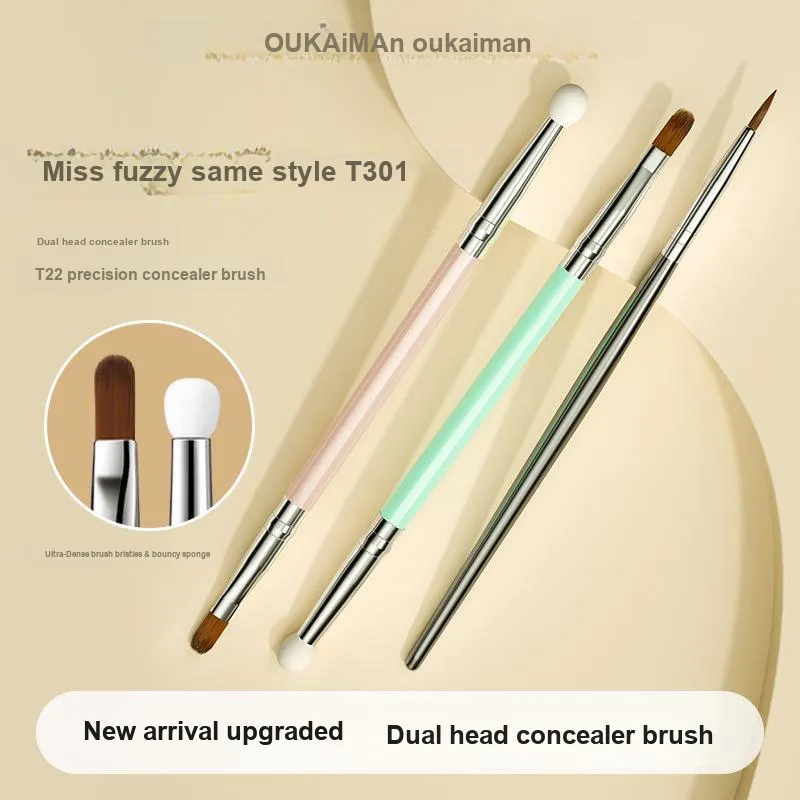 Oukaiman Dual Head Concealer Brush Bristles-1