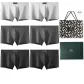 6 Pieces Box Included (2 Light Gray+2 Black+2 Iron Gray) 100% cotton Antibacterial Breathable/Shopping Bag Included