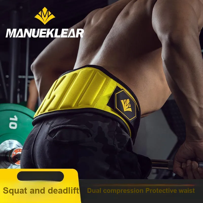 MANUEKLEAR Back Support Braces Fitness Protective Compression Slip Resistant Polyester Unisex-1