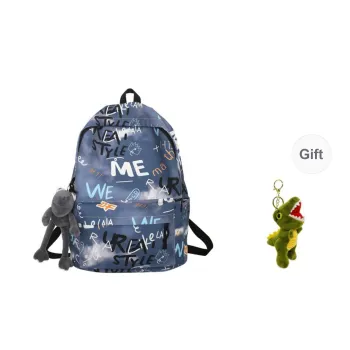URBAN FOREST Nylon Backpack Unisex Blue/Green/Gray/White