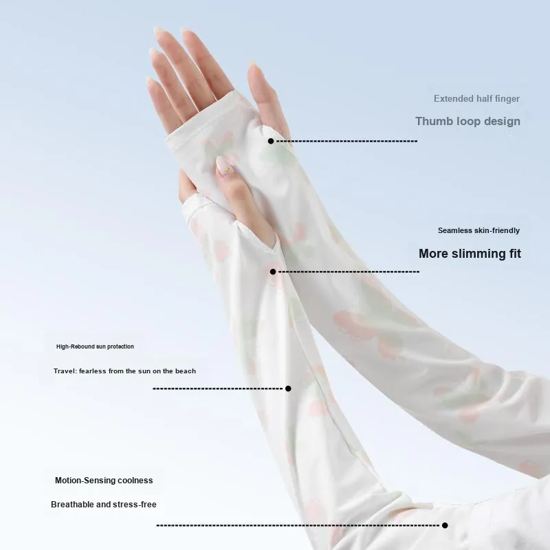 NANJIREN Polyamide Sun Protection Sleeves Women's-6