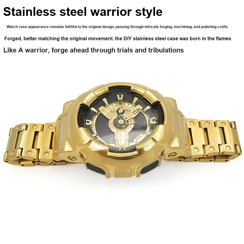 Keppot Black Gold Black Warrior Collection GA 110 GA 100 GA 120 GA 140 Watch Cases Unisex-23