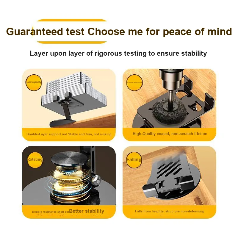 Shinco Phone Stands Desktop Foldable 360 Degree Rotating Adjustment Full Aluminum Alloy Stand-4