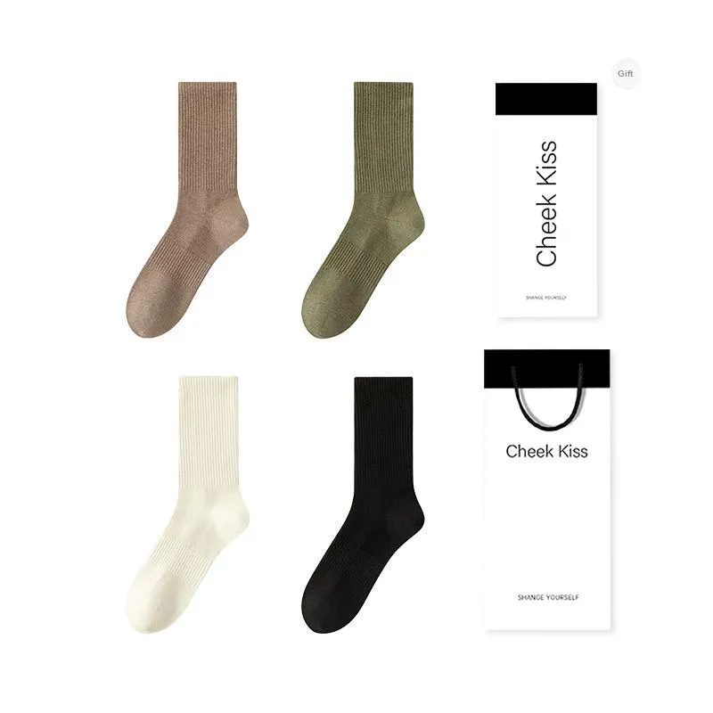 Cheekkiss Mid Calf Socks Men's Gift Box Set Of 4-3