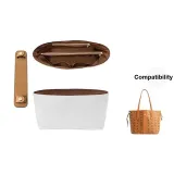Brown DuPont Paper (Waterproof) Liner+Brown Shoulder Strap-MCM Trumpets Tote