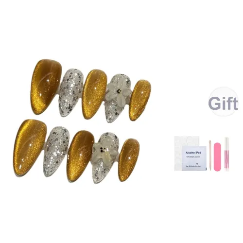 Song Biography Желтый Кошачий глаз Блестки Осветляющие 25 мм Миндаль