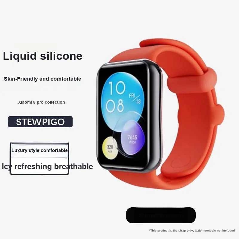 STEWPIGO Xiaomi Compatibility Watch Band 130 205mm Silicone Material-31