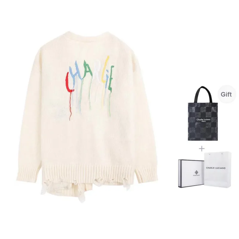 Charlie Luciano Sweater Unisex White-7
