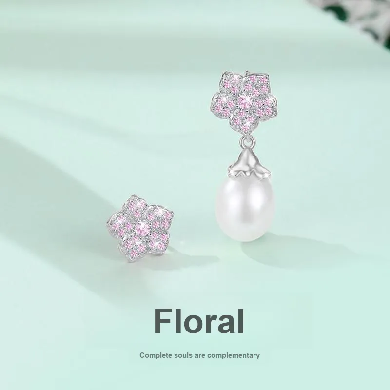R Z Y S925 Silver Stud Earrings Women's-1