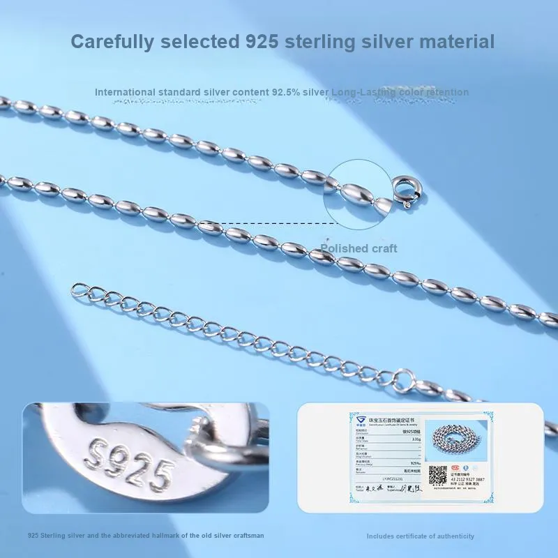 LAOYINJIANG 925 Sterling Silver Necklaces Women's-3