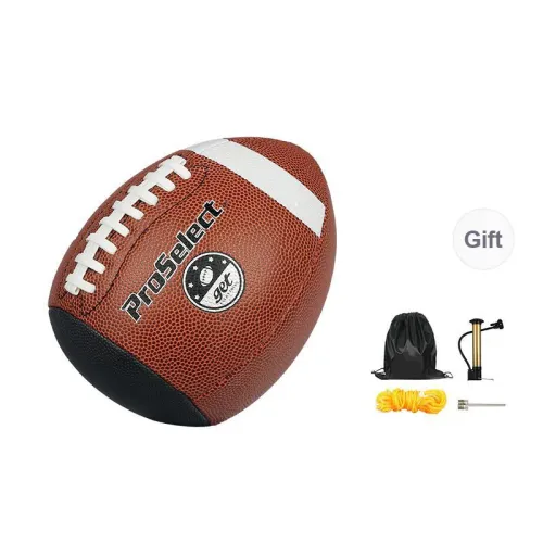 ProSelect Rugby Ball PU Throwing Training, Outdoor Sports Unisex Size 9 Brown