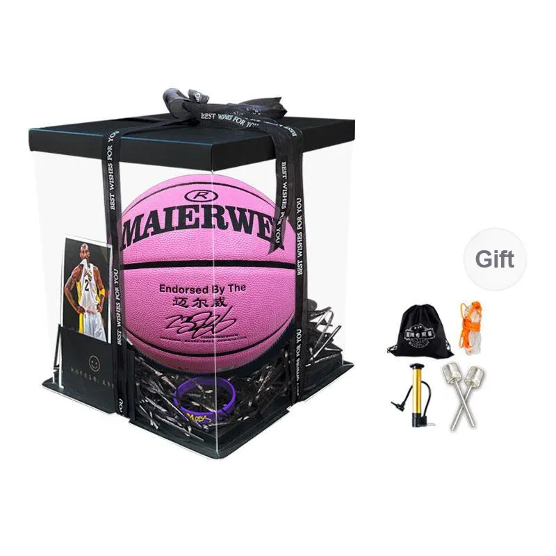 Melway PU Basketball Pink Size 7 Ball Training Street Unisex-4