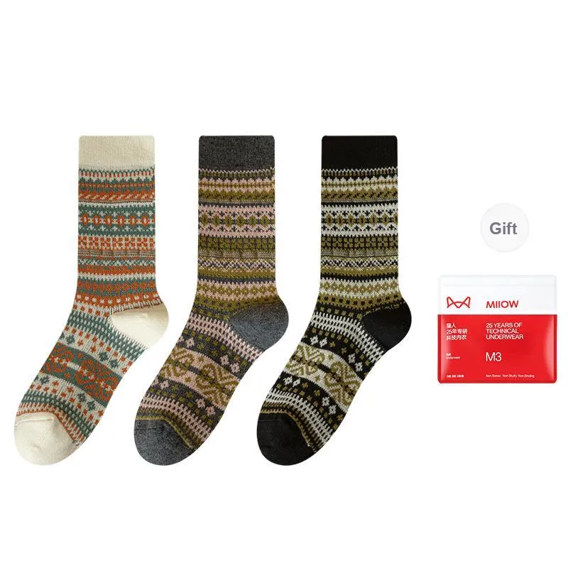 MIIOW Mid Calf Socks Women's Box Of 3 Pairs-5