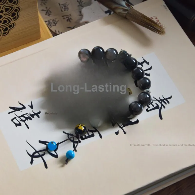 DVNRR Obsidian Jade Bracelets Unisex-2
