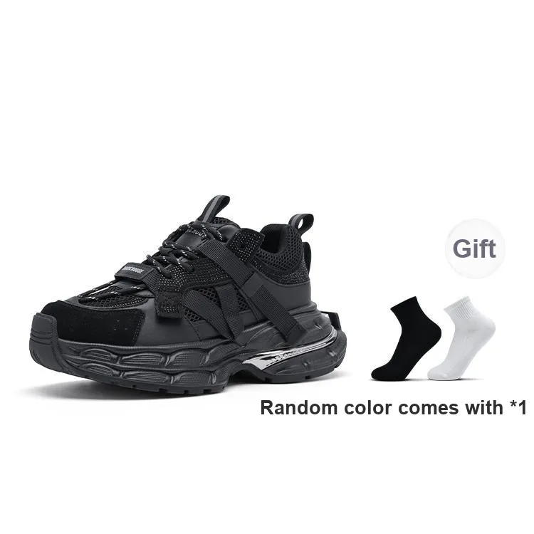 BASIC HOUSE Hundred Houses Good Phantom In The Night Fairy Shoes Low-Top Chunky Sneakers Women's Black-0