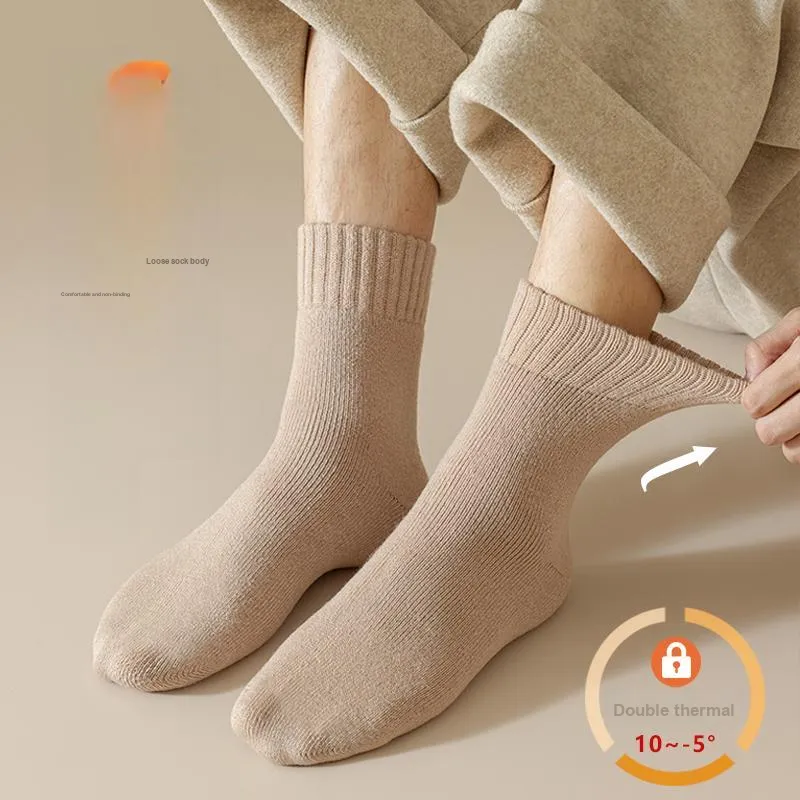 JIAZINI Mid Calf Socks Men's 4 Pack-21