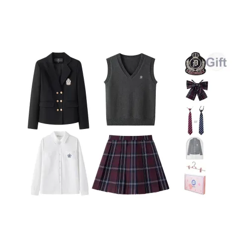 Tokyo Season Комплект с юбкой Женские Черный + Темно-красный