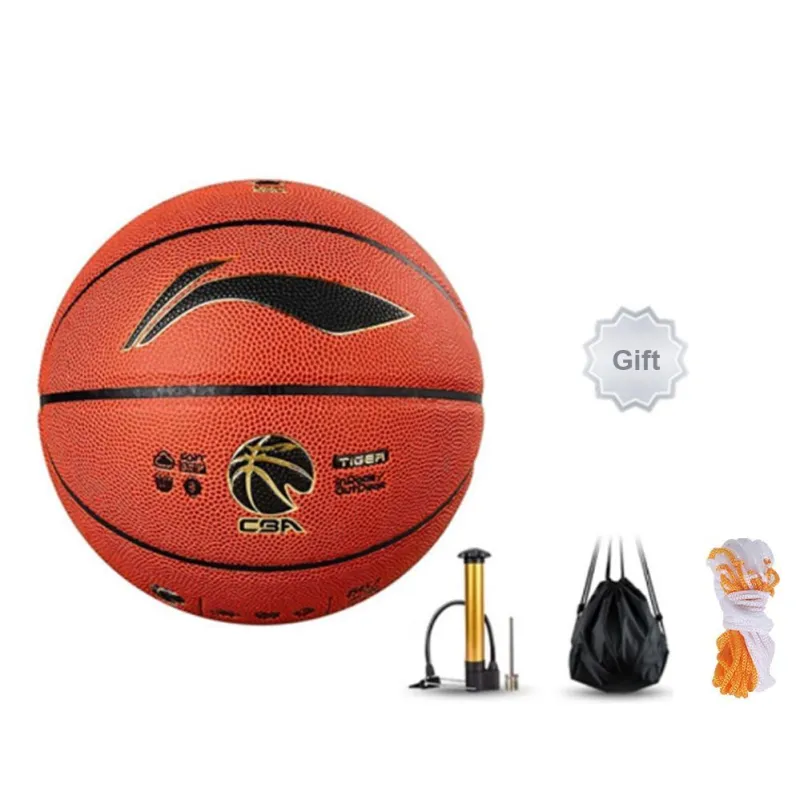 LiNing CBA Collection PU Basketball Brown Size 7 Training Match Men's-1