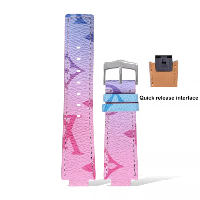 Yuloran LV Compatibility Watch Band Genuine Leather Material-15
