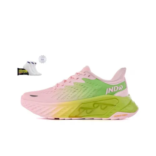 JNDO Низкий топ беговые кроссовки женские розовый зеленый