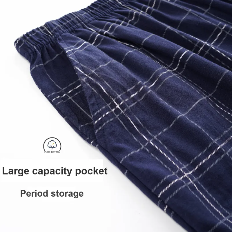 FARO Pajama Pants Men's Blue Plaid-4