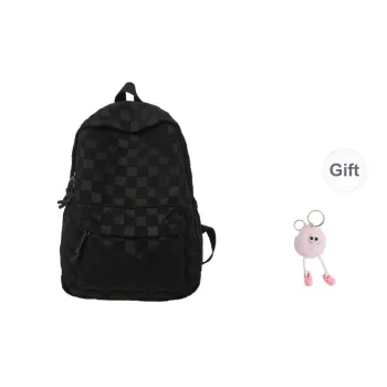 BRABOSTON Corduroy With Nylon Backpack Unisex Black/Khaki/Pink/Blue