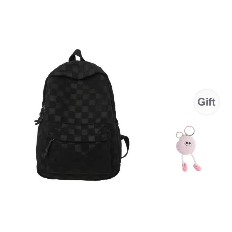 BRABOSTON Corduroy With Nylon Backpack Unisex Black/Khaki/Pink/Blue-0