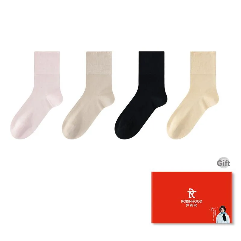 ROBINHOOD Mid Calf Socks Women's Box 4 Pack-4