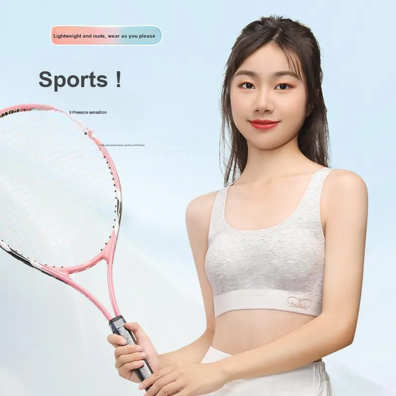 QIANLINGMEI 100% Cotton Girlish Bra Women's-4