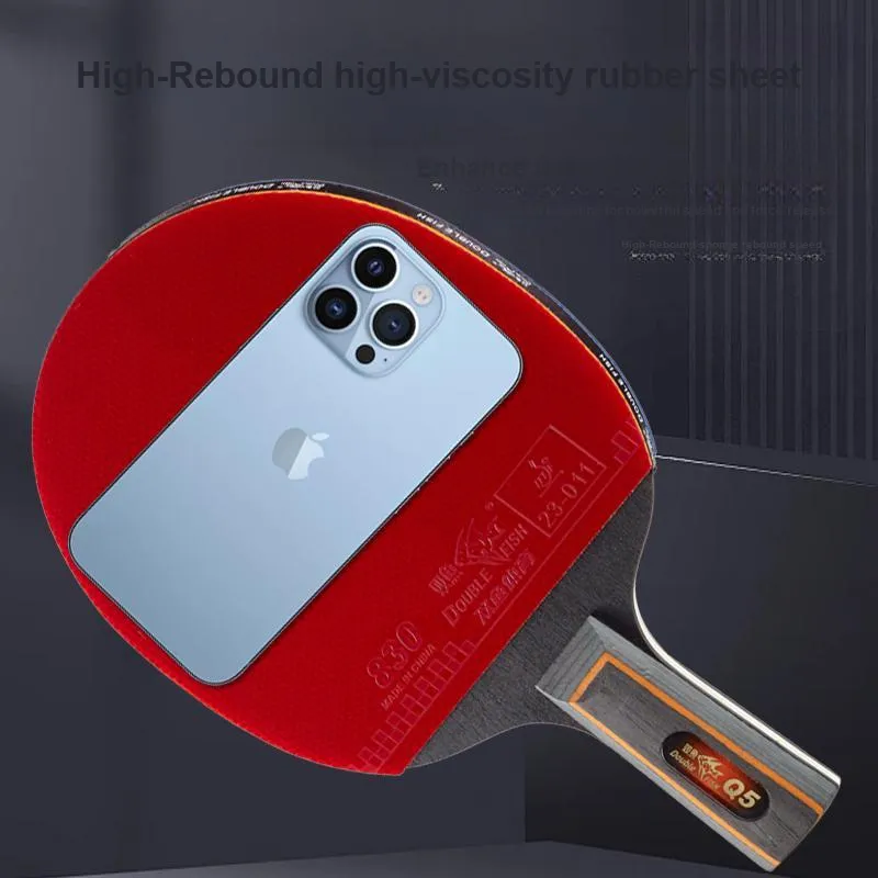 DOUBLEFISH Ping Pong Paddles Unisex Pure Wood Red-2
